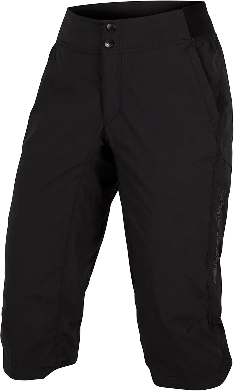 Endura Womens Hummvee Mountain Bike Baggy Cycling Short with Liner Lite 3/4 - Black, Small