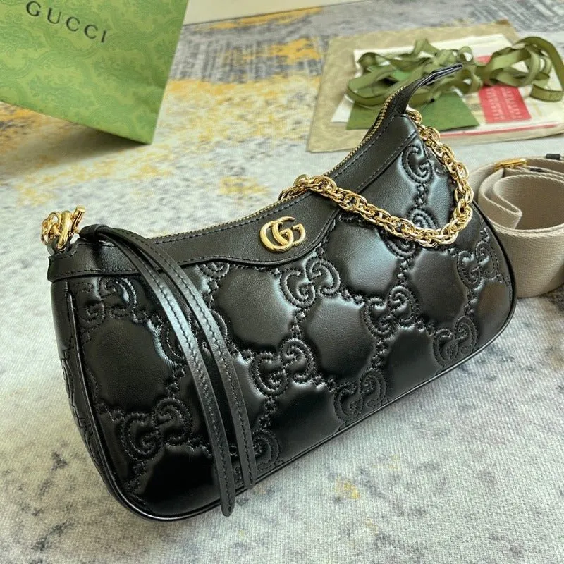 ESMEE - GG Matelassé Shoulder Bag Black