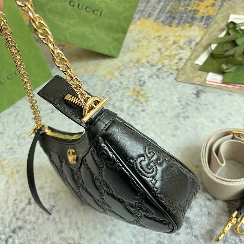 ESMEE - GG Matelassé Shoulder Bag Black