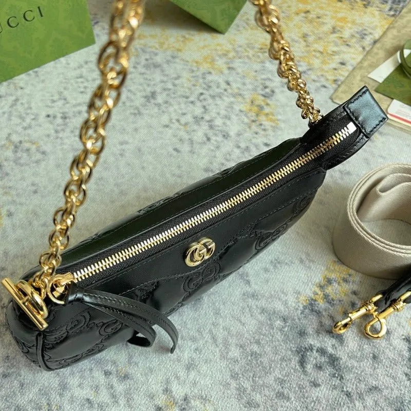 ESMEE - GG Matelassé Shoulder Bag Black