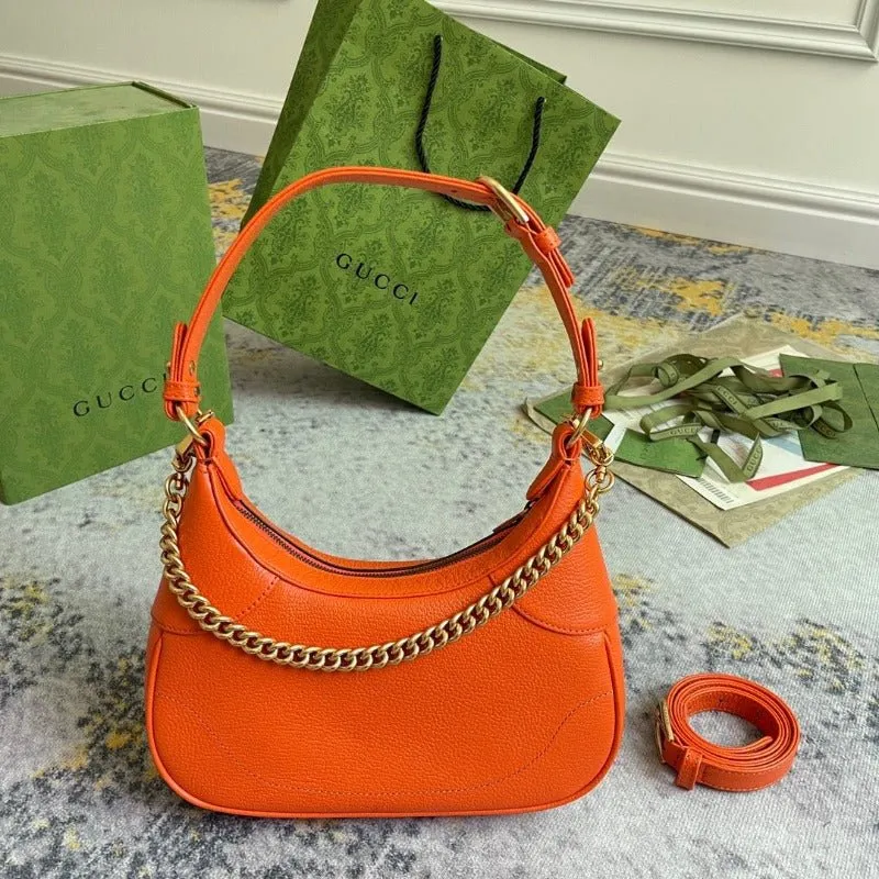 ESMEE - Hobo Bag With Chain Orange