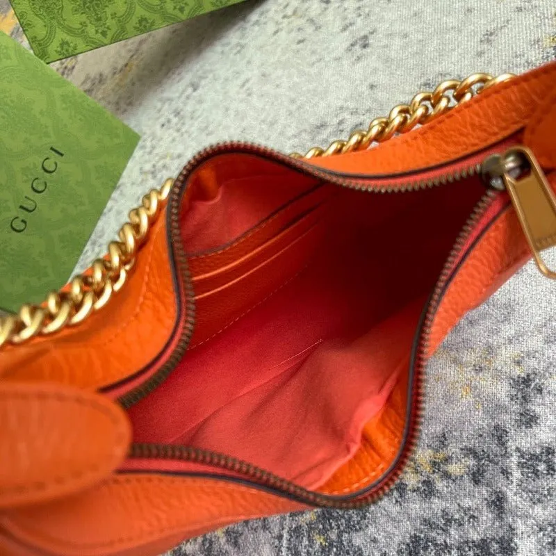 ESMEE - Hobo Bag With Chain Orange