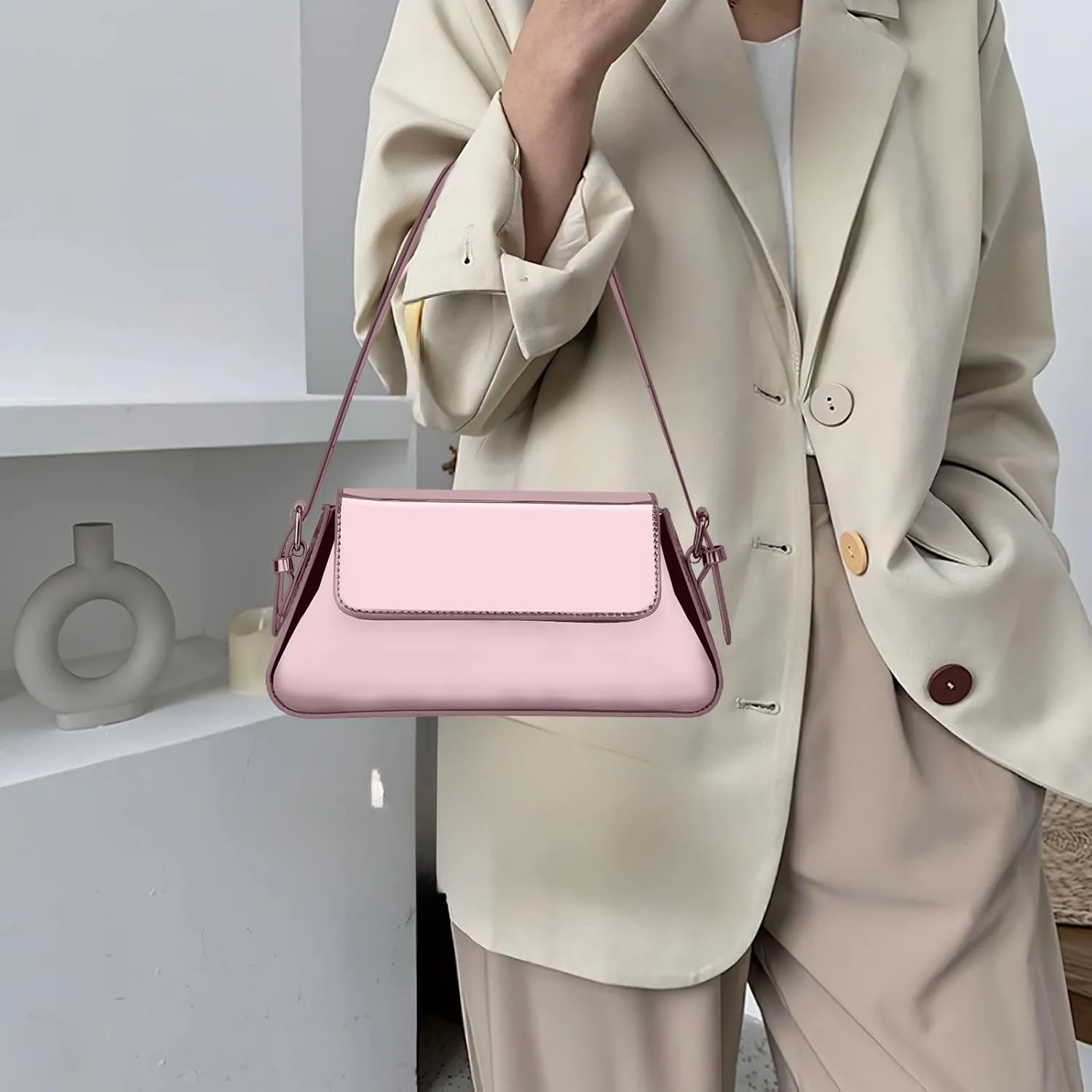 Evening Bag for Women, Hobo Bag Clutch Y2K Shinny Purse Tote Handbag Shoulder Metallic Purse Crossbody