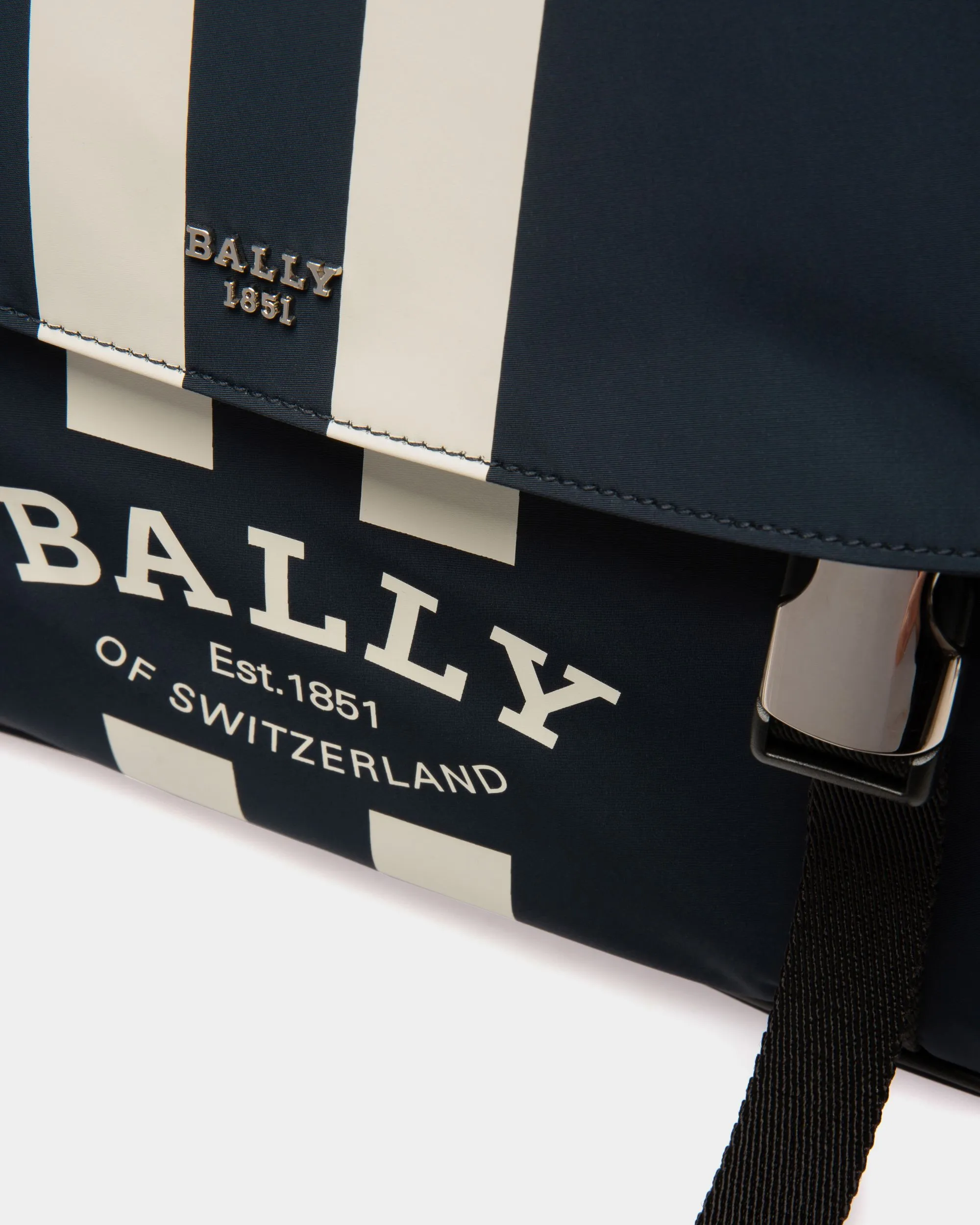Fabro Messenger Bag In Midnight Nylon