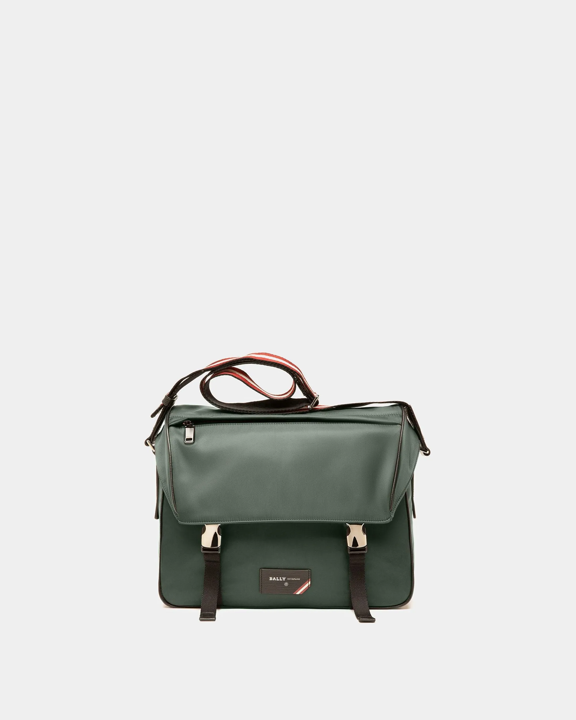Fabro Nylon Messenger Bag In Sage