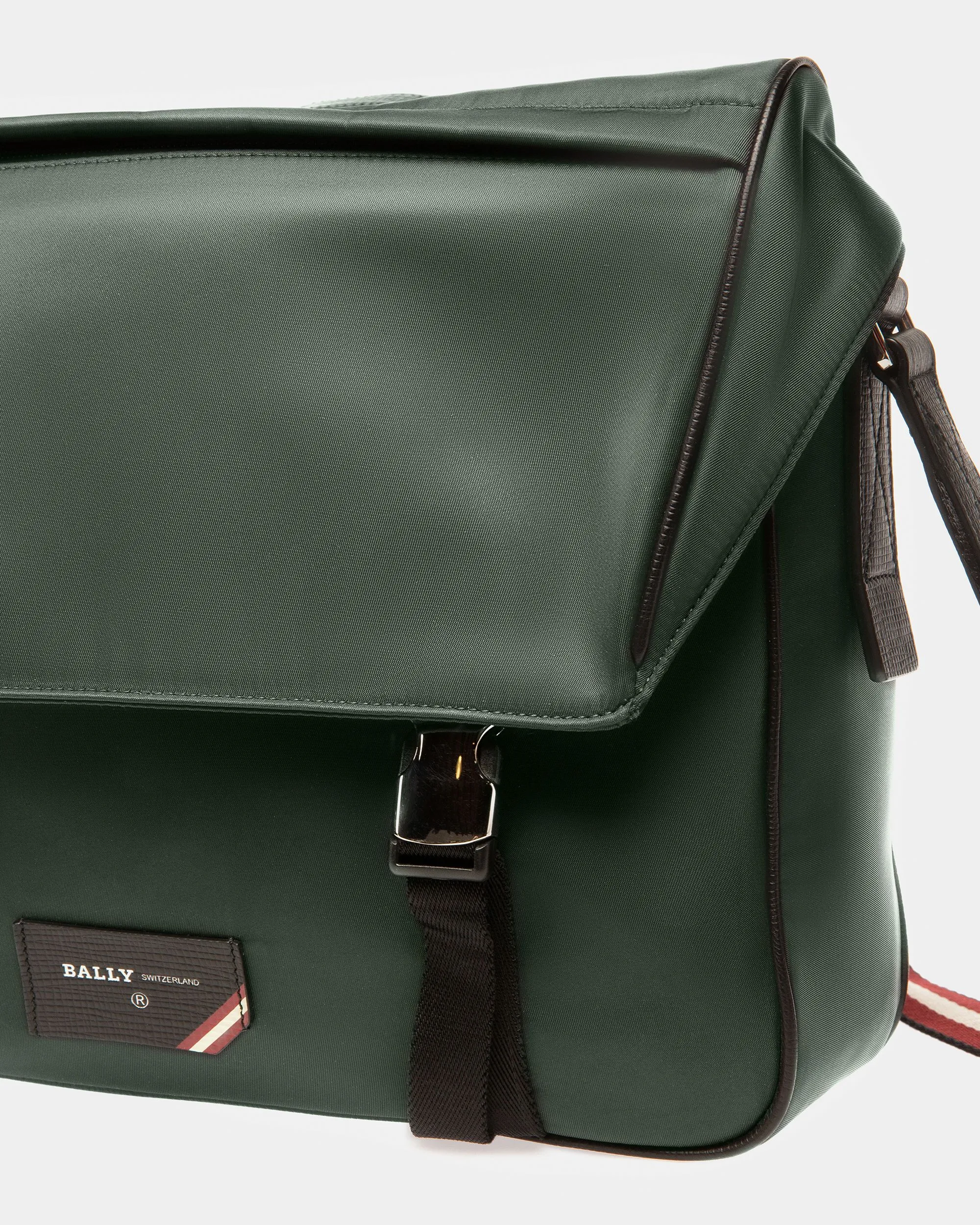 Fabro Nylon Messenger Bag In Sage
