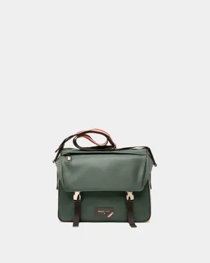 Fabro Nylon Messenger Bag In Sage