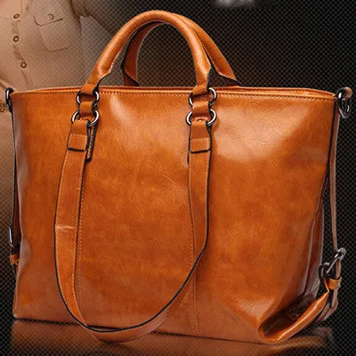 Fashion Genuine Leather bags Tote Women Leather Handbags Women Messenger Bags Shoulder Bags Vintage bags popular