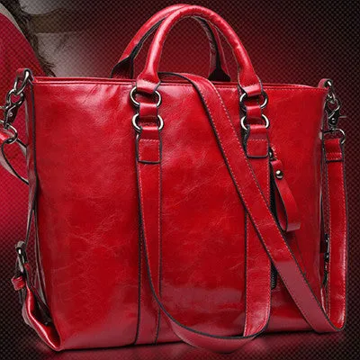 Fashion Genuine Leather bags Tote Women Leather Handbags Women Messenger Bags Shoulder Bags Vintage bags popular