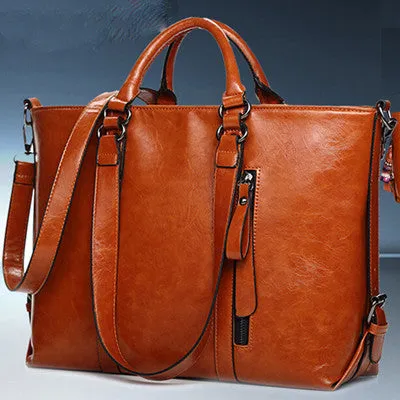 Fashion Genuine Leather bags Tote Women Leather Handbags Women Messenger Bags Shoulder Bags Vintage bags popular
