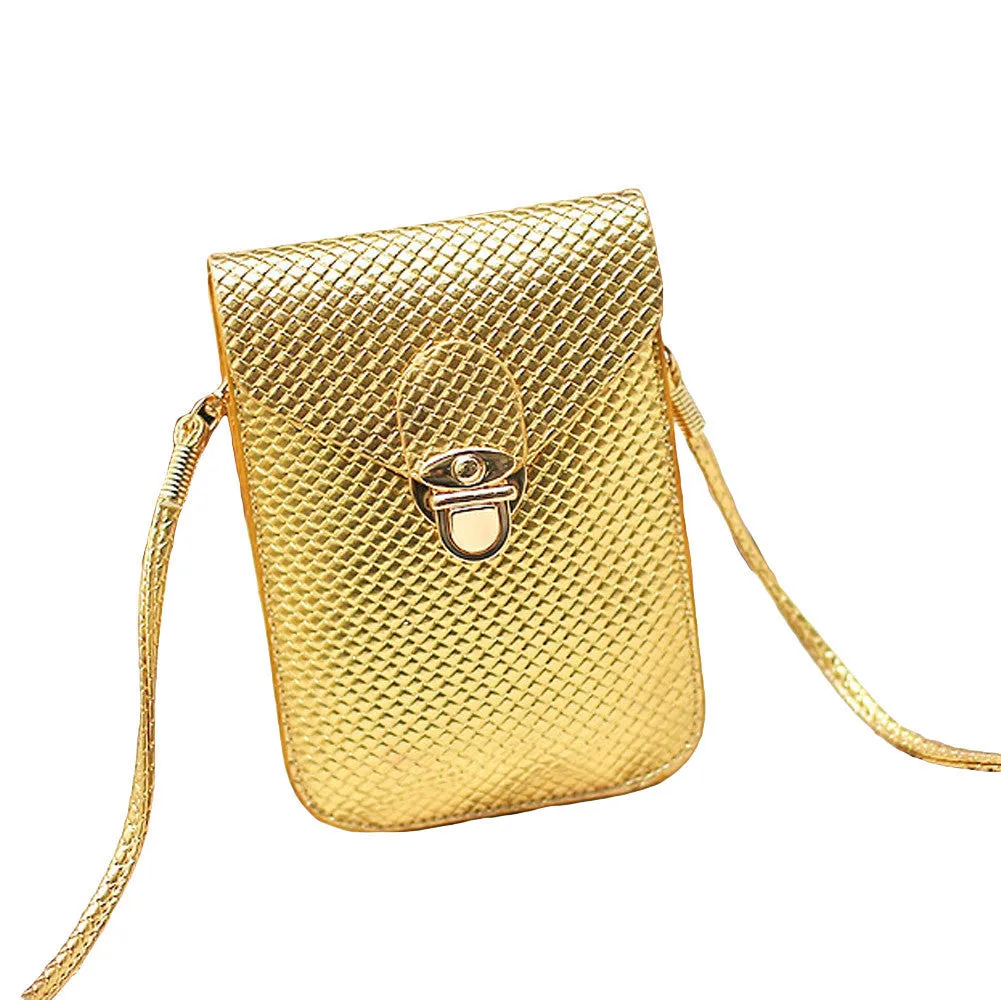 Fashion Rose Women Mini Small Cross Body Bags Cell Phone Bag Bolsas de Marca PU Leather Plaid Purse Messenger Bag Shoulder Bag