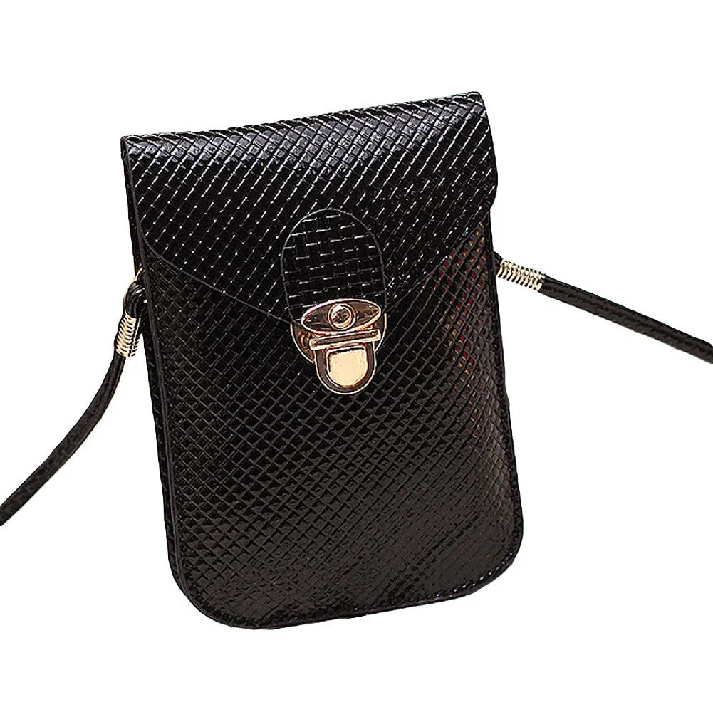 Fashion Rose Women Mini Small Cross Body Bags Cell Phone Bag Bolsas de Marca PU Leather Plaid Purse Messenger Bag Shoulder Bag