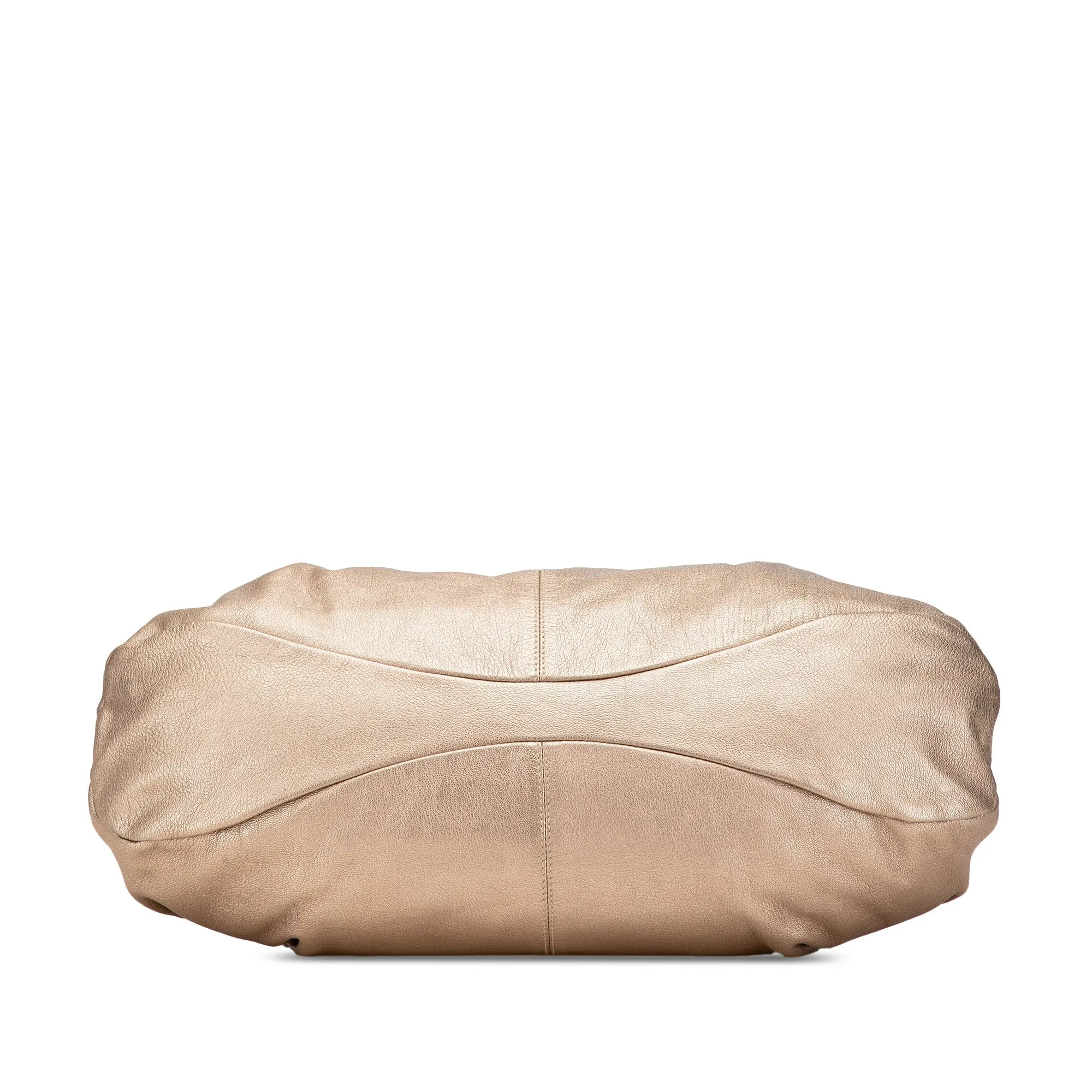 Ferragamo Metallic Leather Bow Hobo