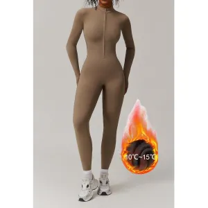 Fleeced Super Sculpt Longsleeve Jumpsuit (size down)
