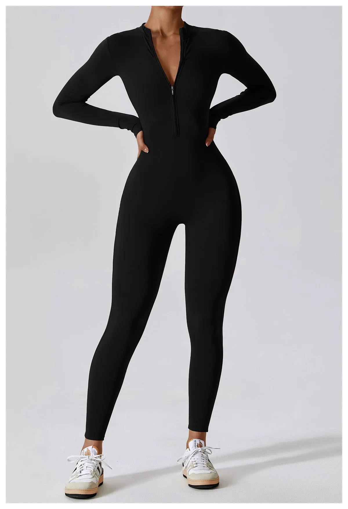 Fleeced Super Sculpt Longsleeve Jumpsuit (size down)