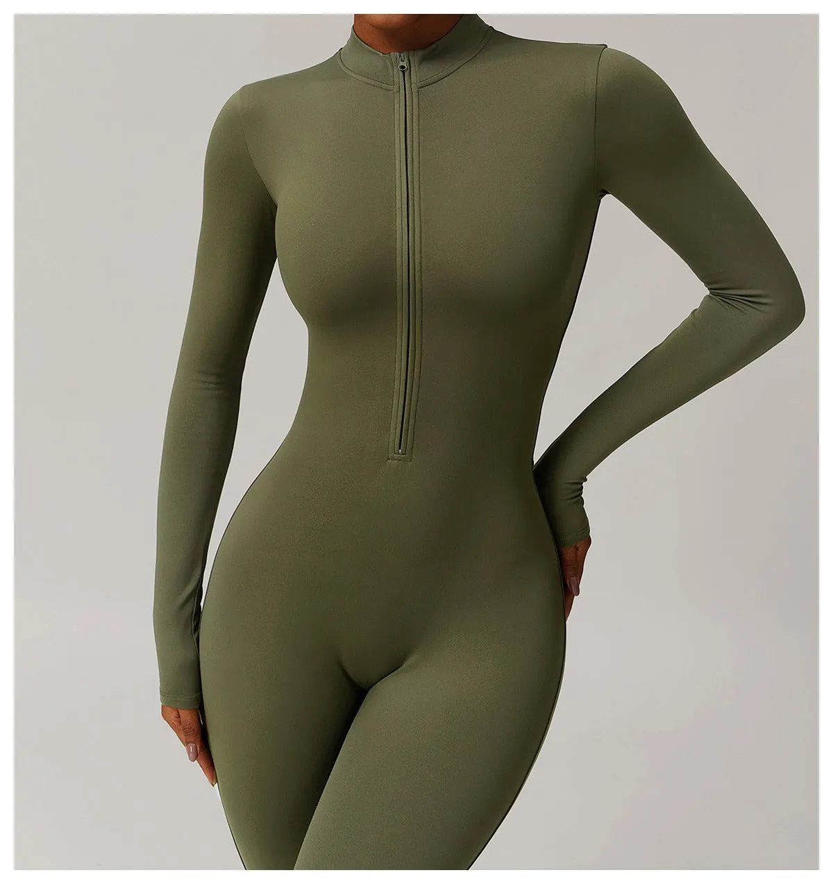 Fleeced Super Sculpt Longsleeve Jumpsuit (size down)