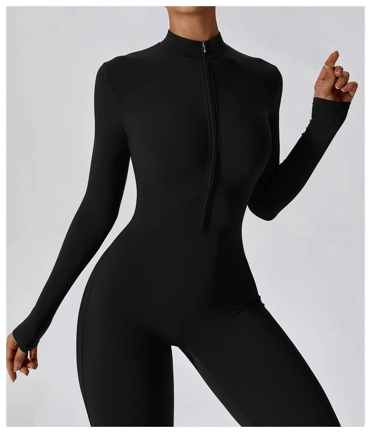 Fleeced Super Sculpt Longsleeve Jumpsuit (size down)