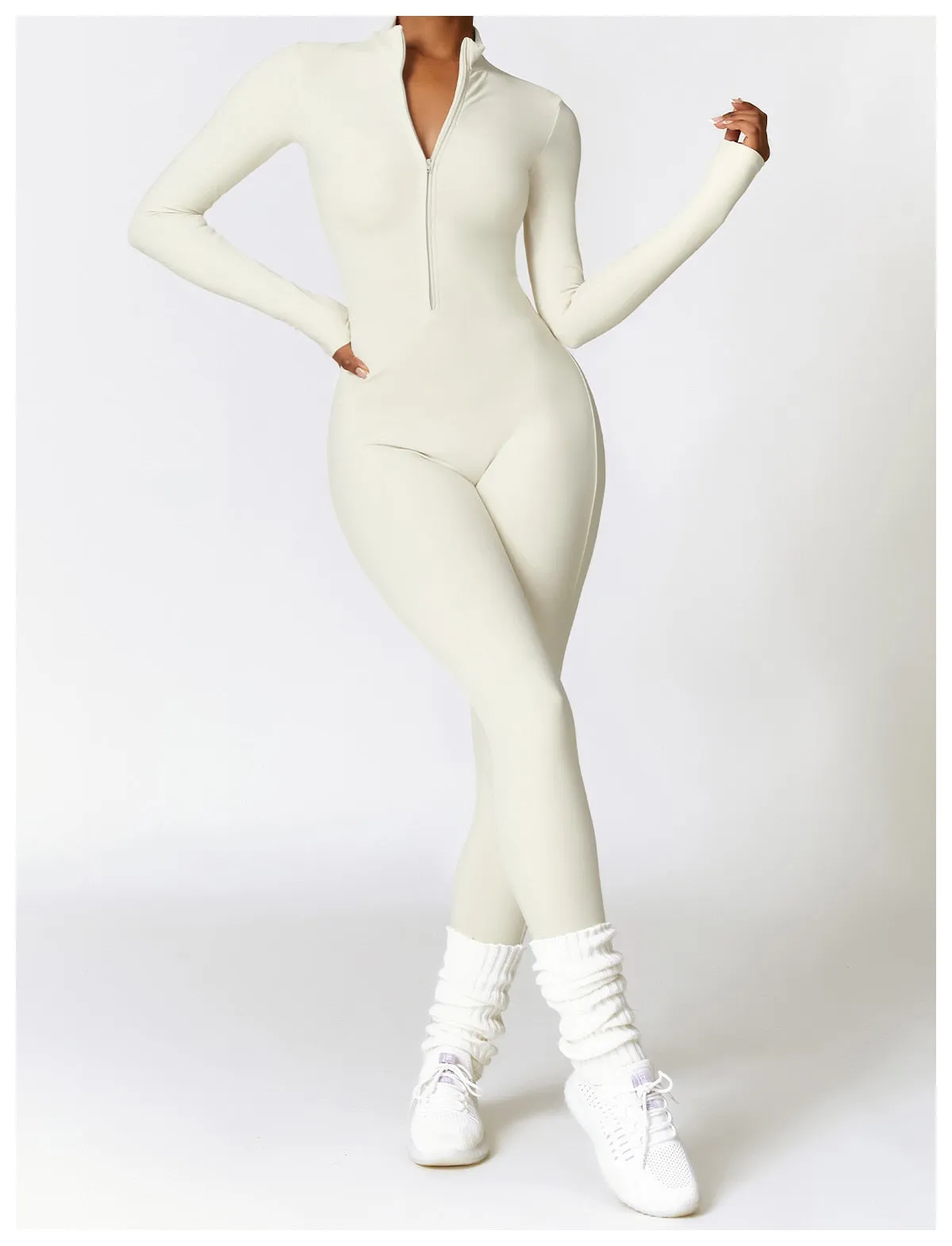 Fleeced Super Sculpt Longsleeve Jumpsuit (size down)