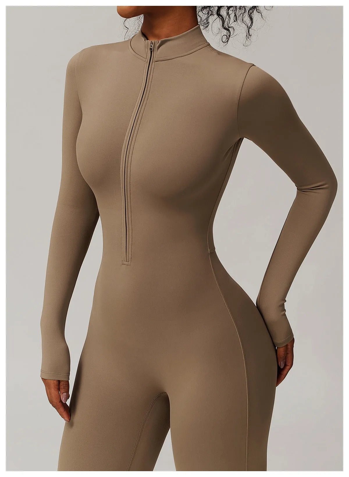 Fleeced Super Sculpt Longsleeve Jumpsuit (size down)