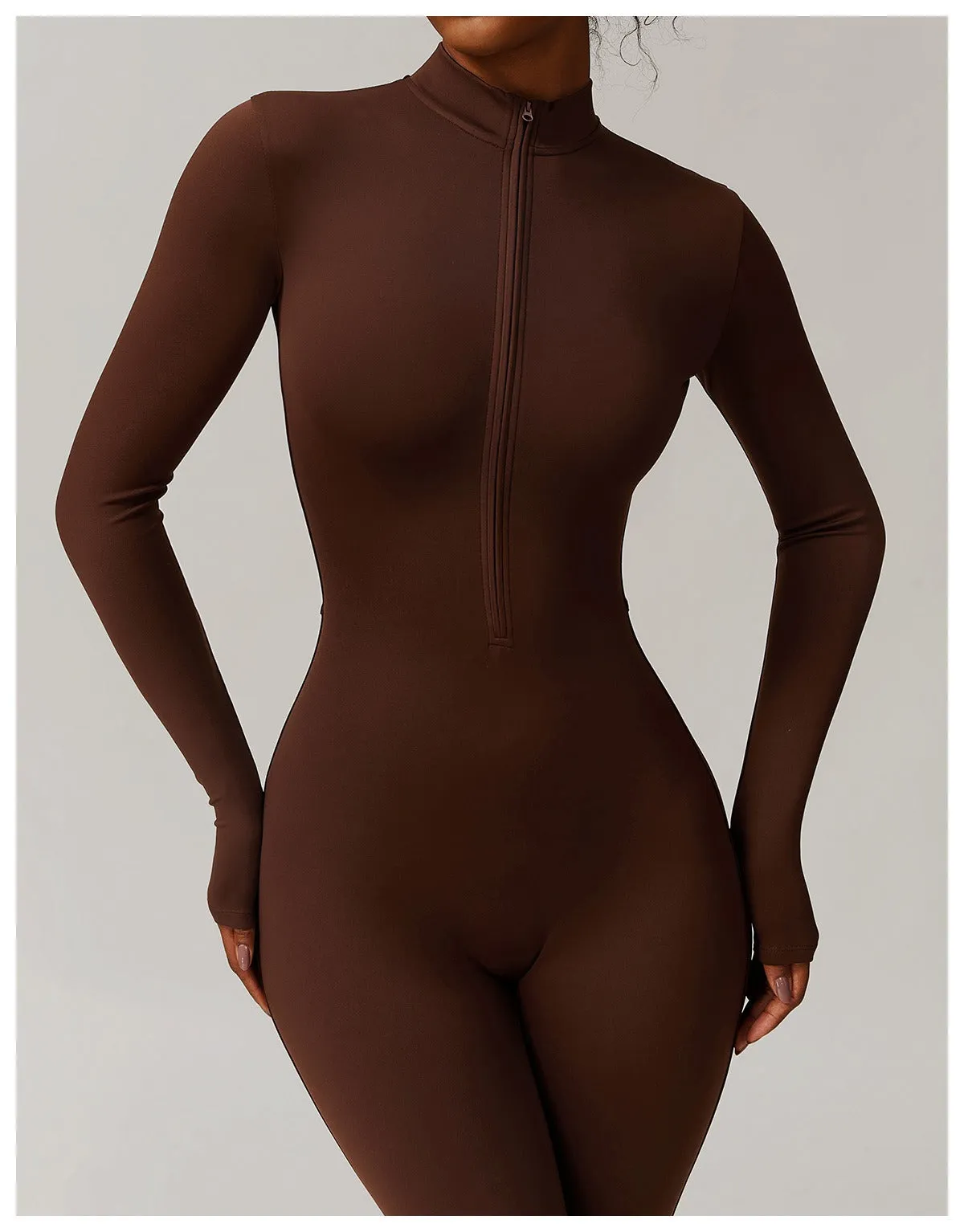 Fleeced Super Sculpt Longsleeve Jumpsuit (size down)
