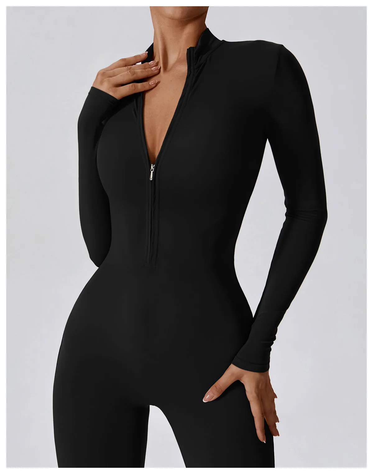 Fleeced Super Sculpt Longsleeve Jumpsuit (size down)