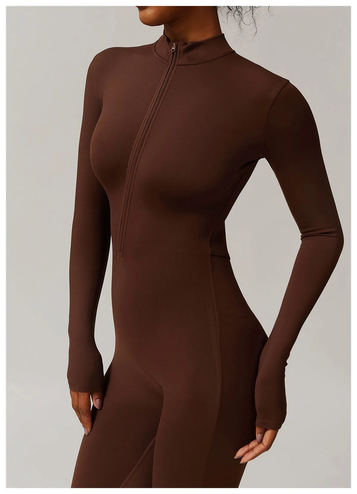 Fleeced Super Sculpt Longsleeve Jumpsuit (size down)