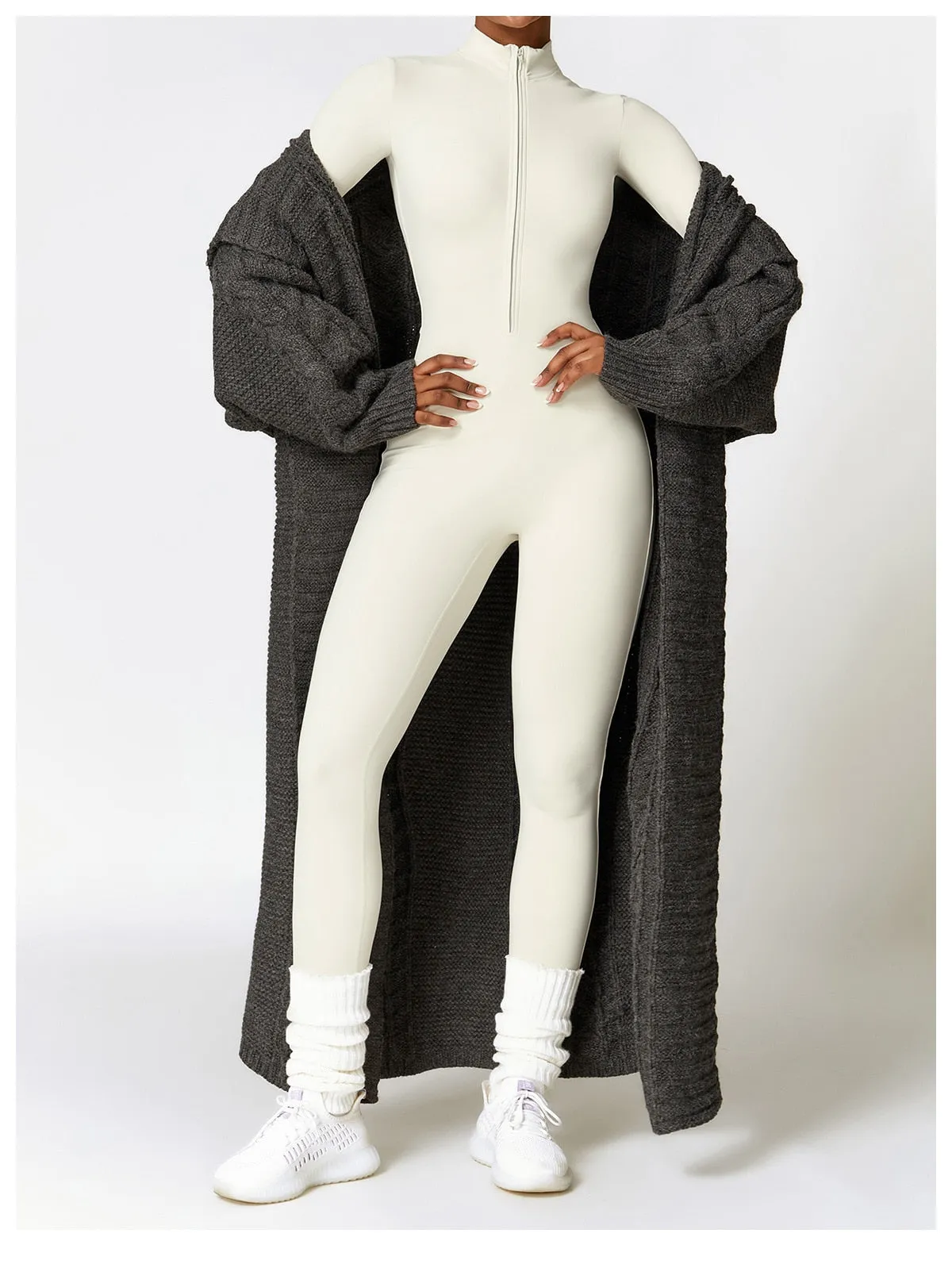 Fleeced Super Sculpt Longsleeve Jumpsuit (size down)