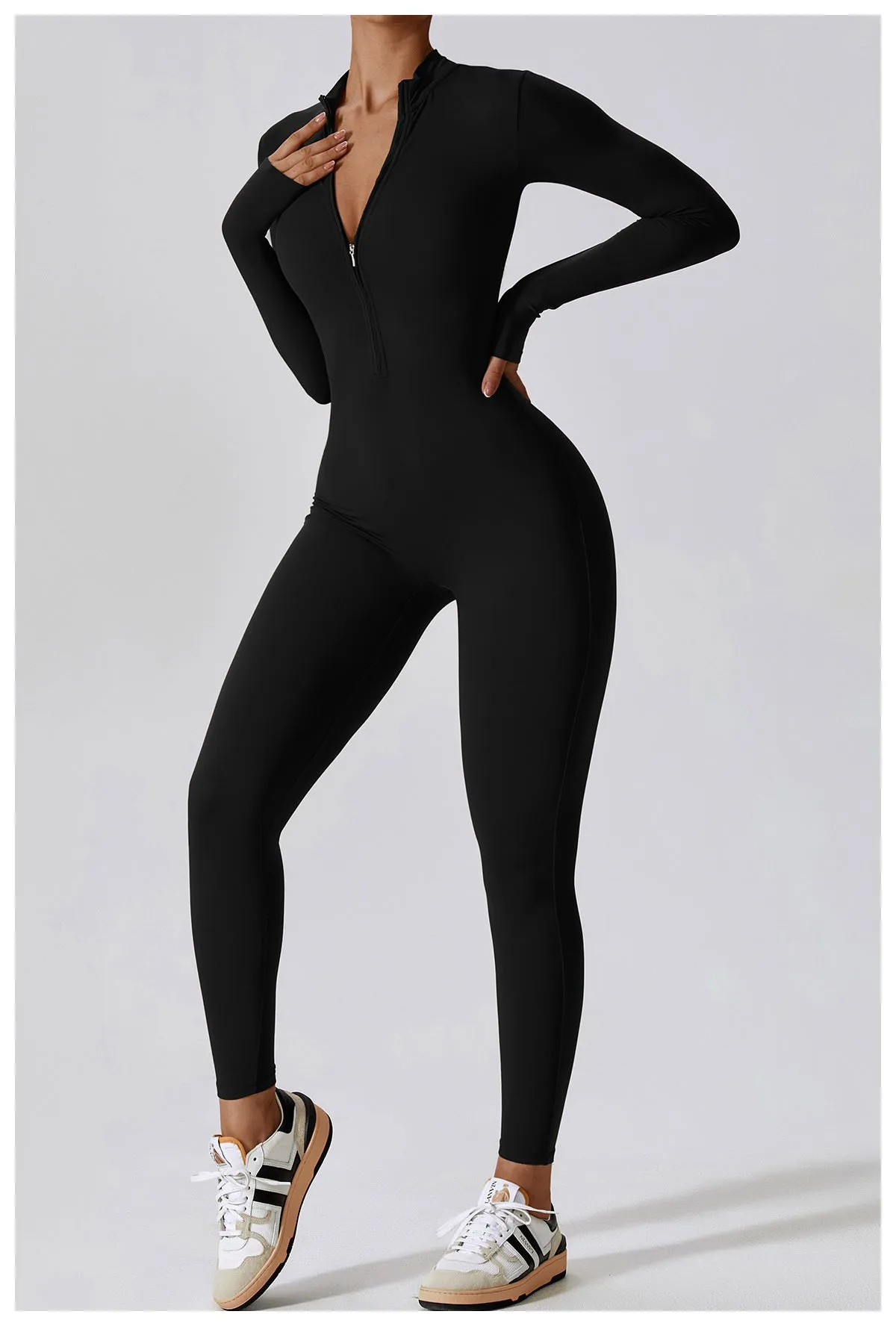 Fleeced Super Sculpt Longsleeve Jumpsuit (size down)