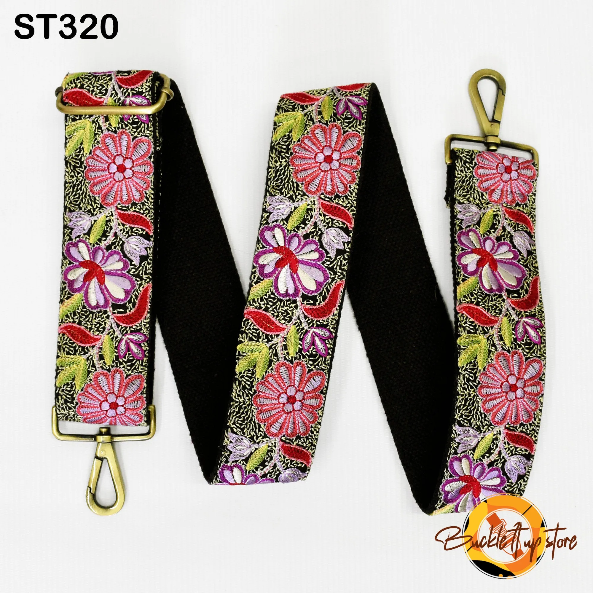 Floral Embroidery Replacement Purse Strap Crossbody Strap for Purses Embroidered Boho Bag Strap Boho Guitar Strap Handbag Strap Gift for her