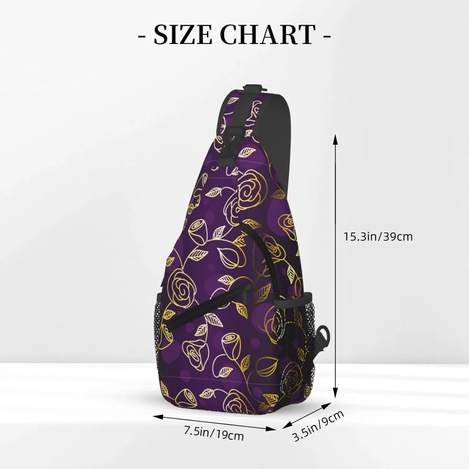 Flowers Chest Bags Crossbody Sling Bag Shoulder Bag Travel Hiking Daypack For Men Women