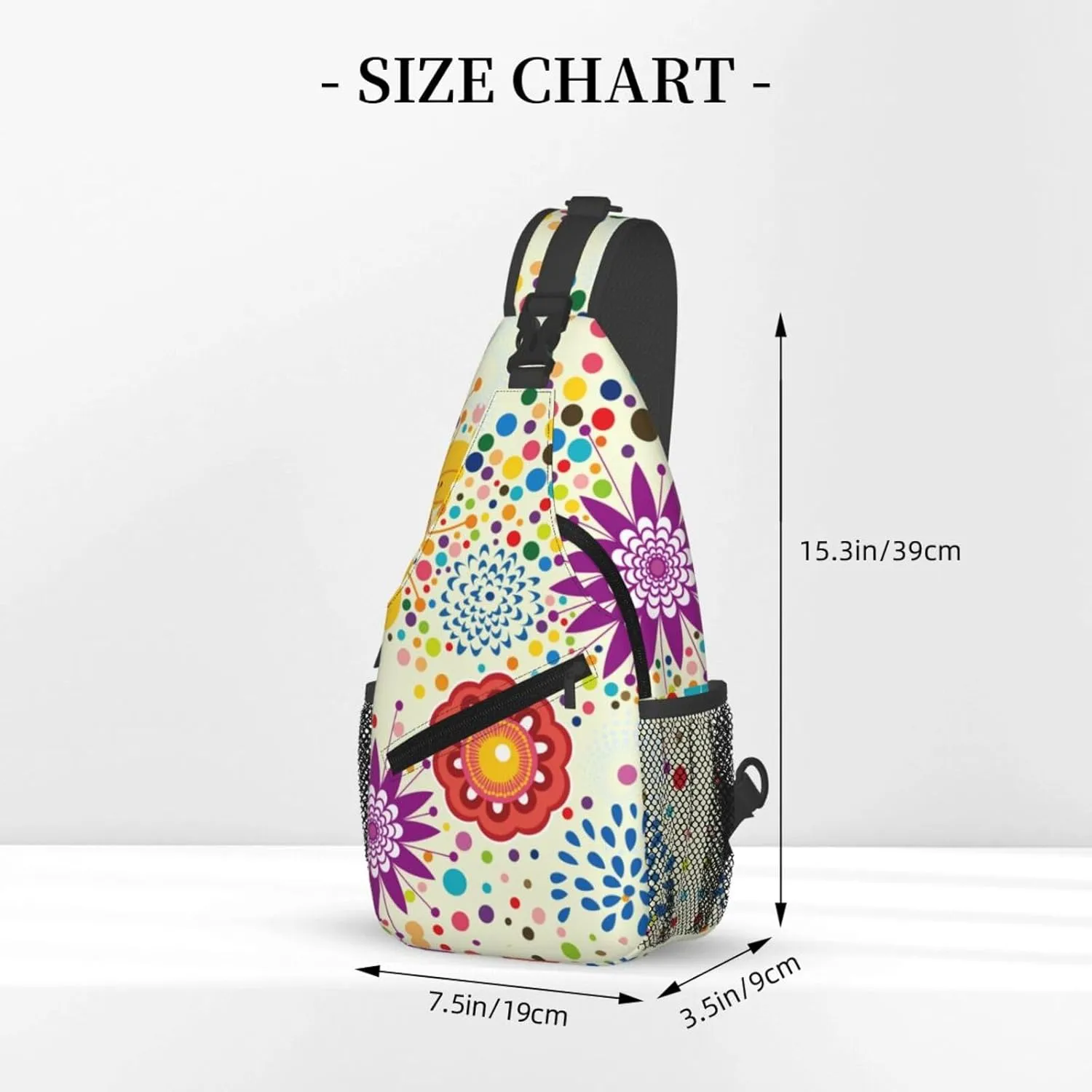 Flowers Chest Bags Crossbody Sling Bag Shoulder Bag Travel Hiking Daypack For Men Women