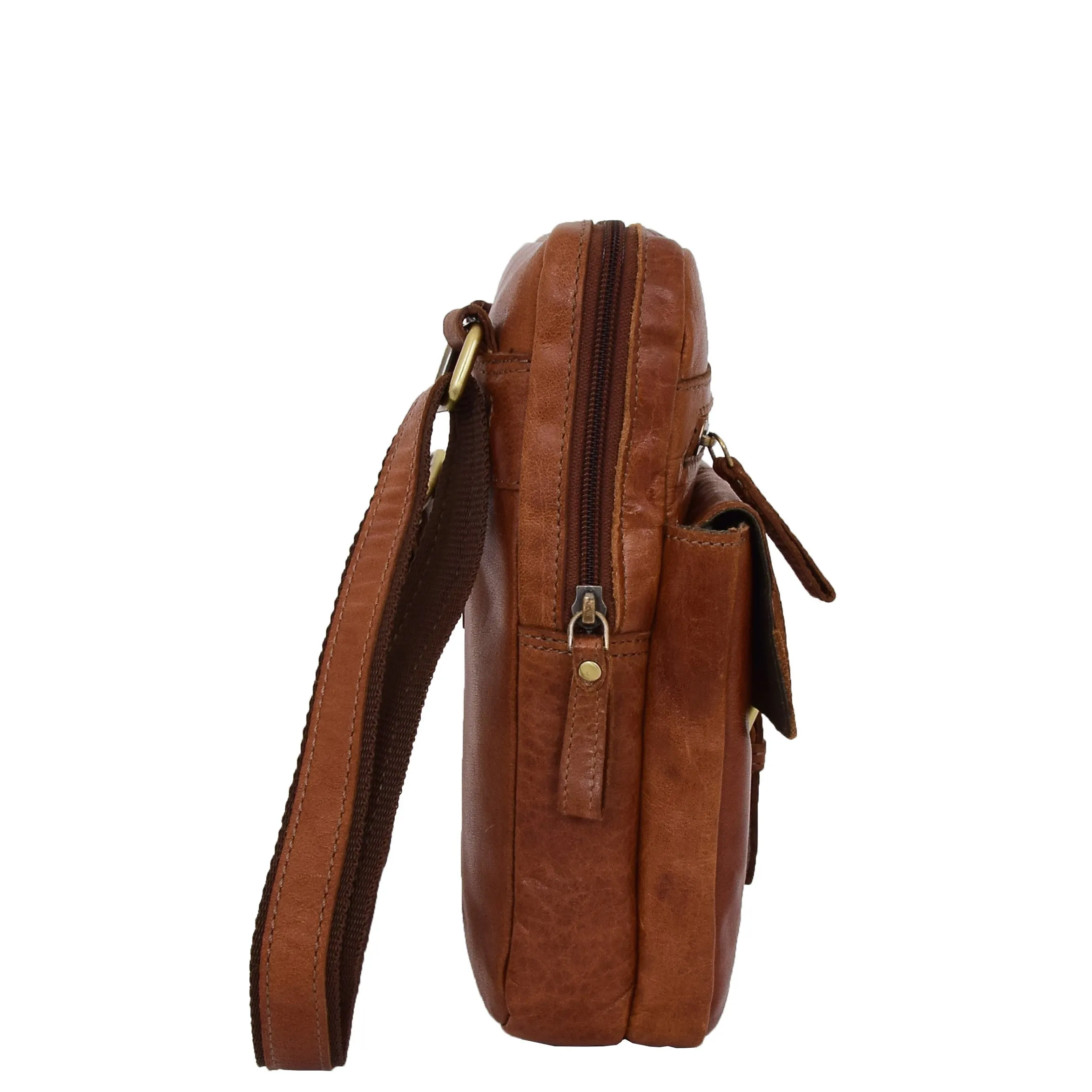 Genuine Leather Cross Body Bag Rugged Vintage Flight Bag Joel Tan