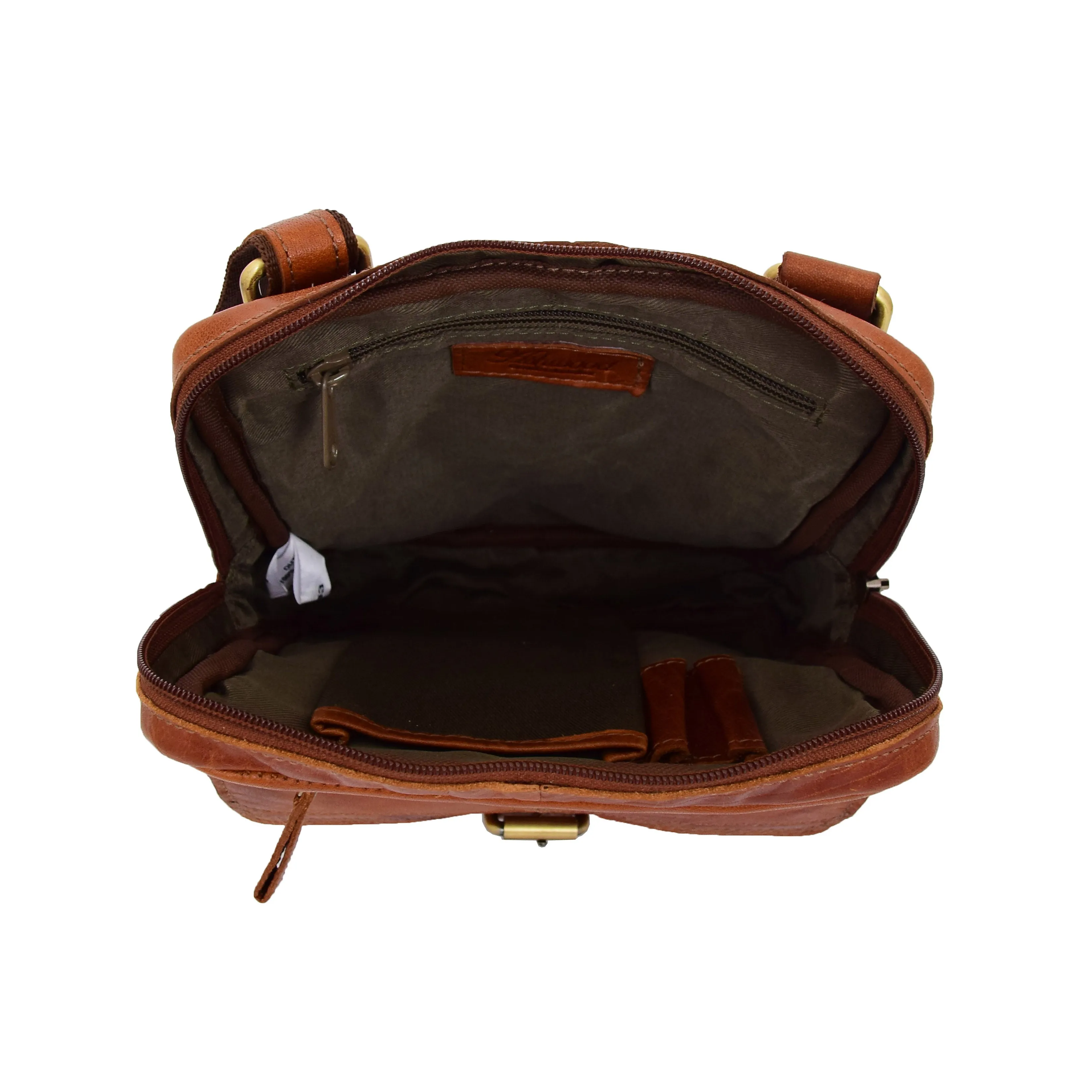 Genuine Leather Cross Body Bag Rugged Vintage Flight Bag Joel Tan