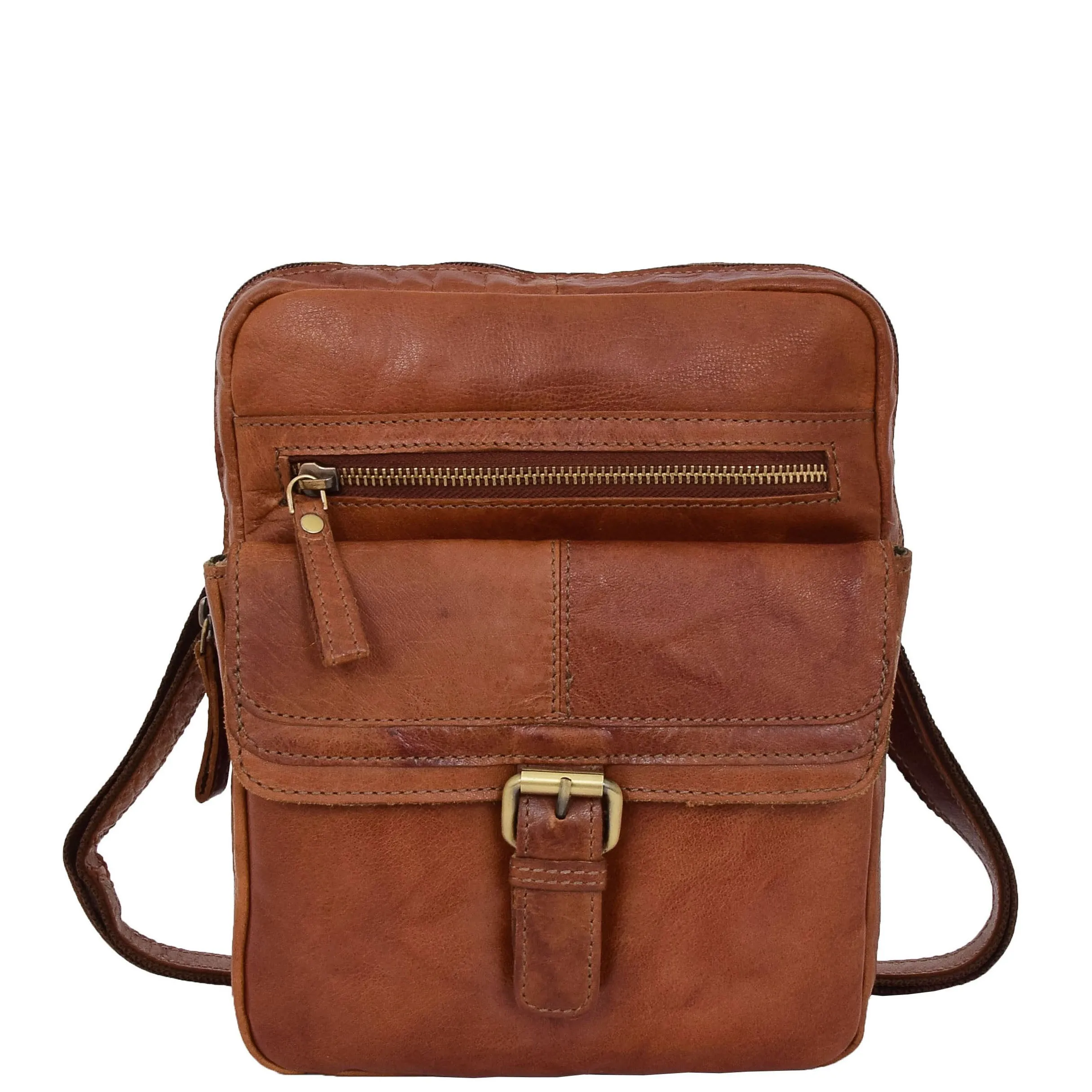 Genuine Leather Cross Body Bag Rugged Vintage Flight Bag Joel Tan