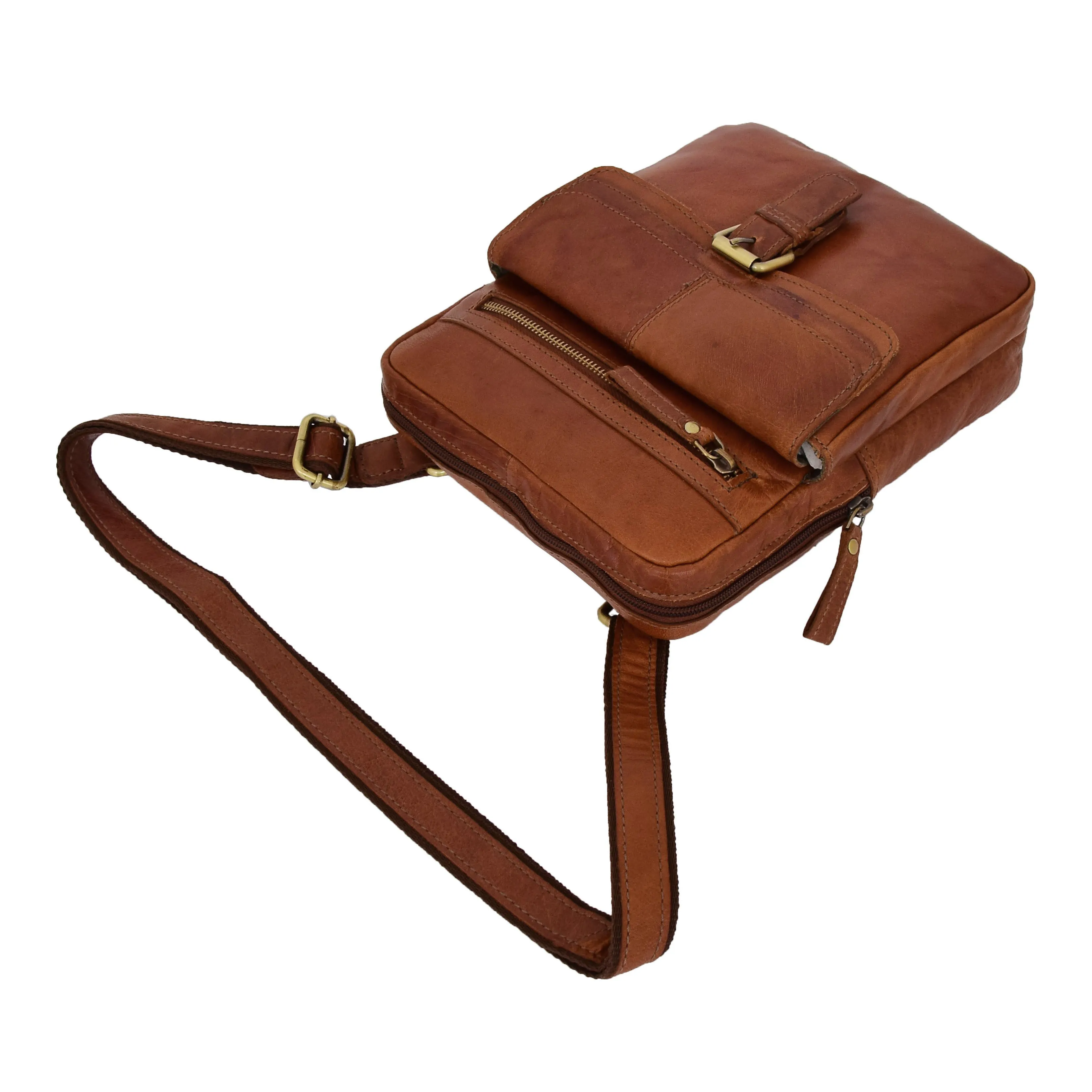 Genuine Leather Cross Body Bag Rugged Vintage Flight Bag Joel Tan