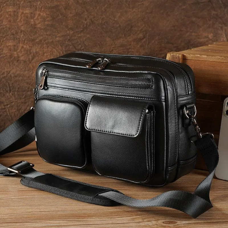 Genuine Leather Messenger Bag for 9.7 Inch iPad