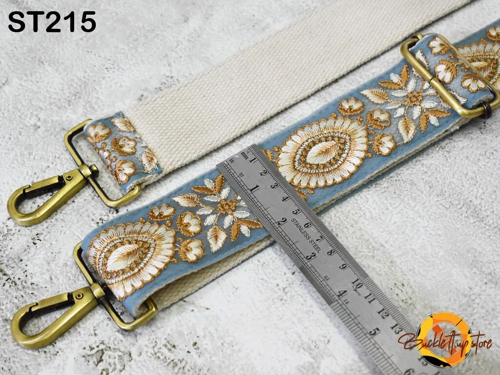 Gift for Mom Embroidered Purse Strap Crossbody Strap for Purses Boho Bags Strap Embroidery Replacement Strap Boho Guitar Strap Handbag Strap