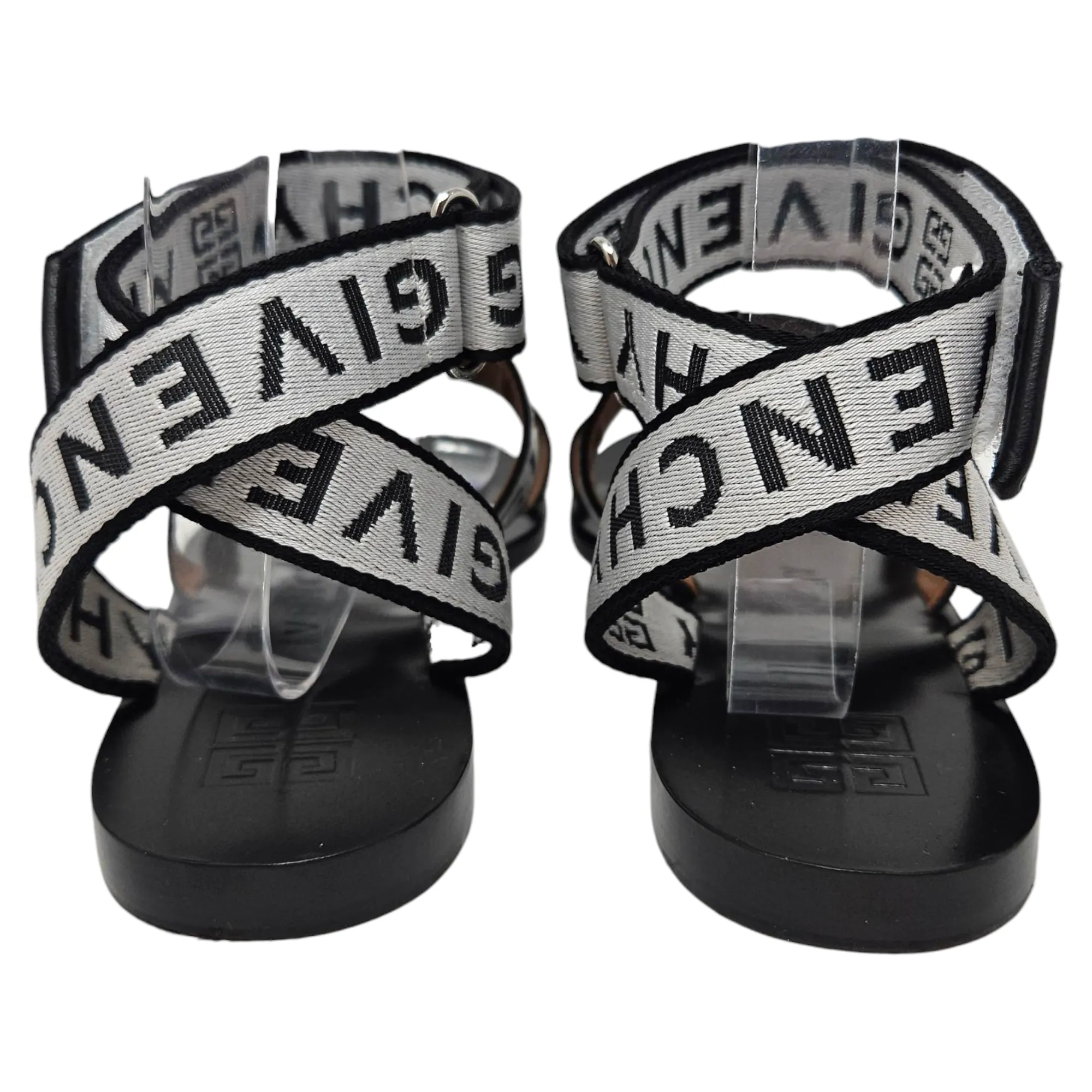 Givenchy Flat Logo Strappy Sandals - Size 38.5/8