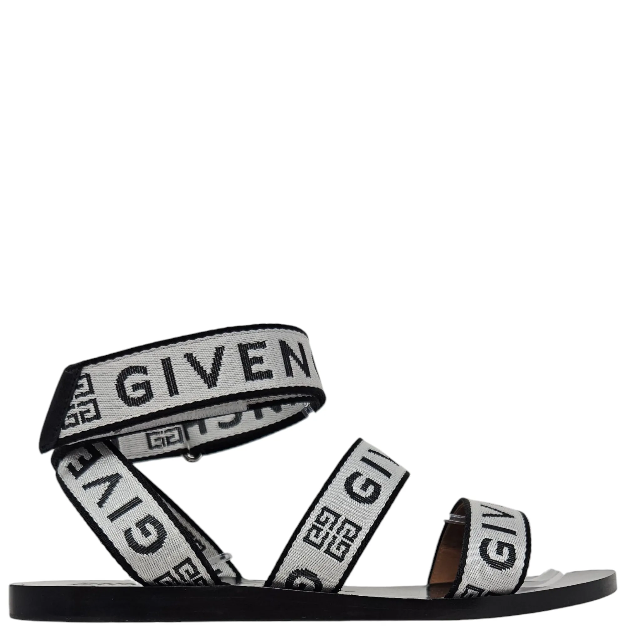 Givenchy Flat Logo Strappy Sandals - Size 38.5/8