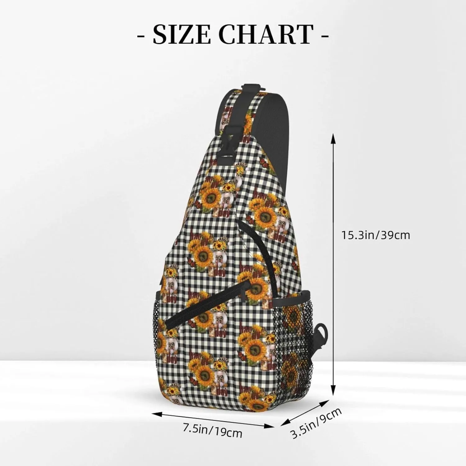 Gnomes Sunflower Chest Bags Crossbody Sling Bag Shoulder Bag Travel Hiking Daypack For Men Women