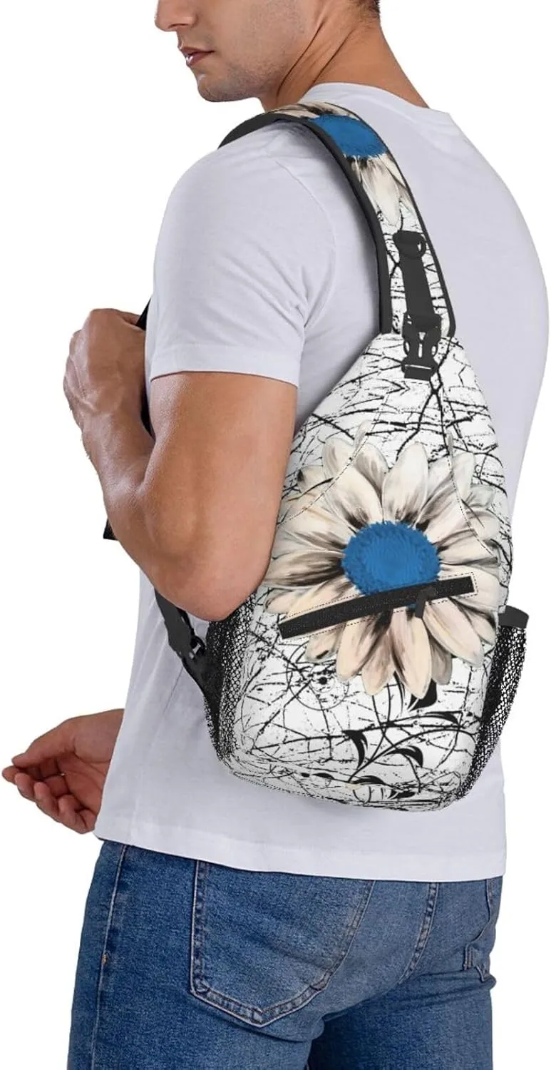 Gnomes Sunflower Chest Bags Crossbody Sling Bag Shoulder Bag Travel Hiking Daypack For Men Women