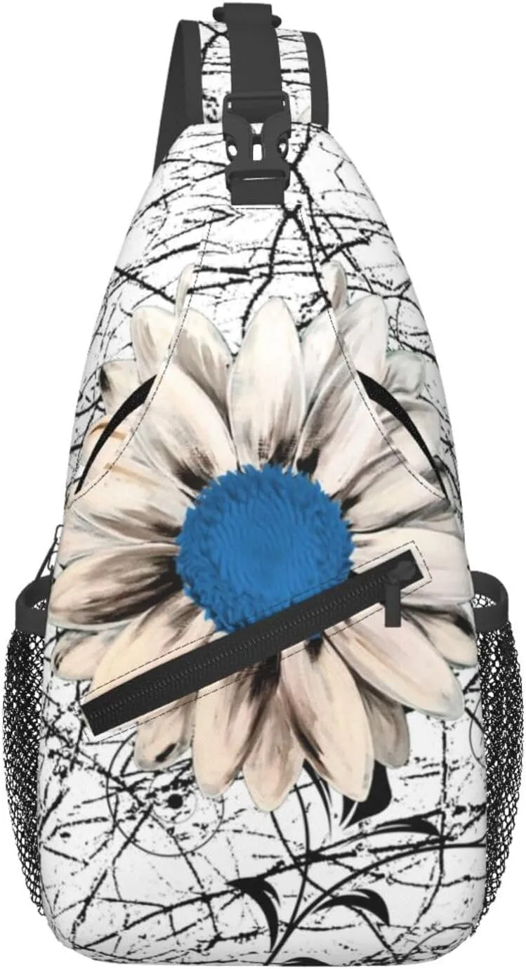 Gnomes Sunflower Chest Bags Crossbody Sling Bag Shoulder Bag Travel Hiking Daypack For Men Women