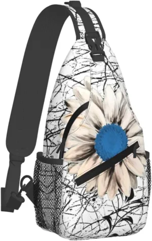 Gnomes Sunflower Chest Bags Crossbody Sling Bag Shoulder Bag Travel Hiking Daypack For Men Women