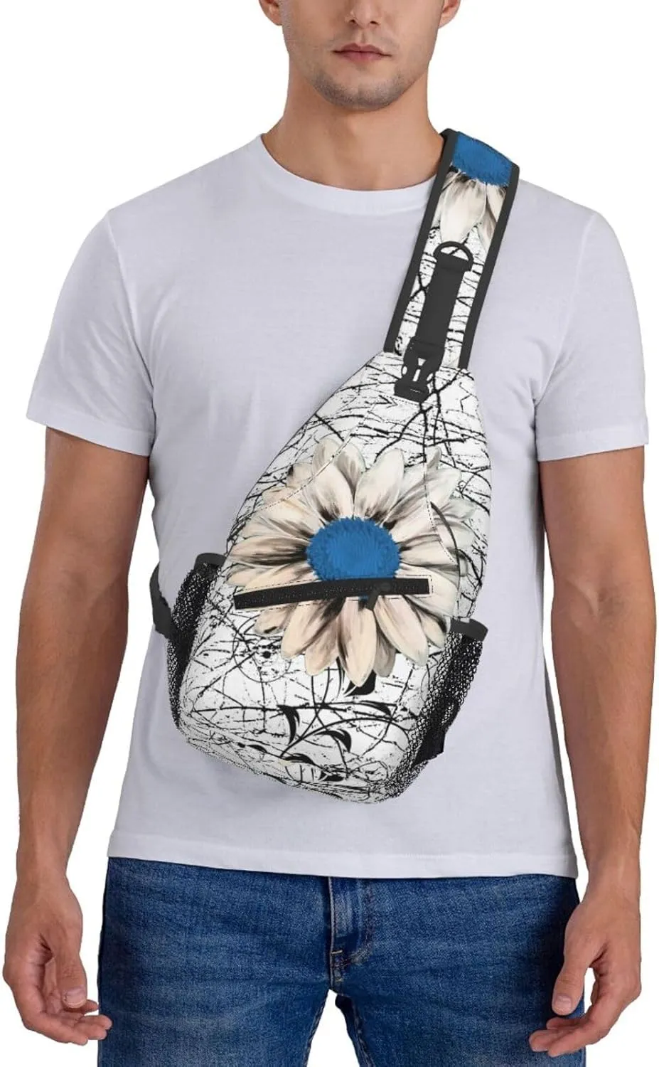 Gnomes Sunflower Chest Bags Crossbody Sling Bag Shoulder Bag Travel Hiking Daypack For Men Women
