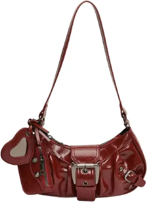 GORGLITTER Women's Buckle Shoulder Bag Western Hobo Bag Pu Leather Handbags with Coin Purse