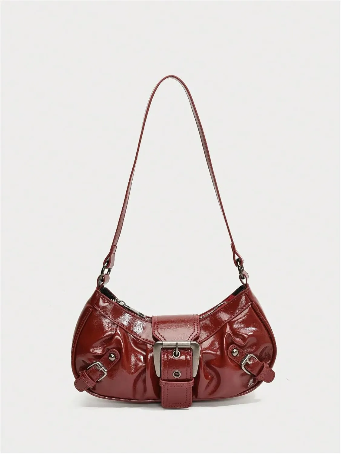 GORGLITTER Women's Buckle Shoulder Bag Western Hobo Bag Pu Leather Handbags with Coin Purse