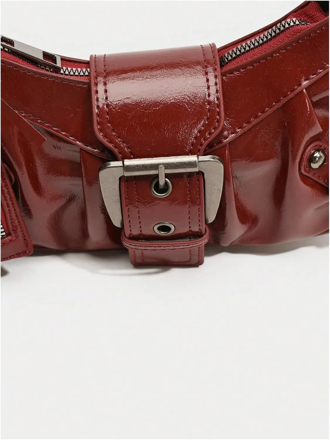 GORGLITTER Women's Buckle Shoulder Bag Western Hobo Bag Pu Leather Handbags with Coin Purse