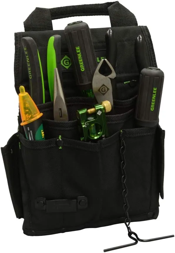 Greenlee 0159-17ELEC Electrician's Open Tool Carrier Kit (17-Piece), 11"