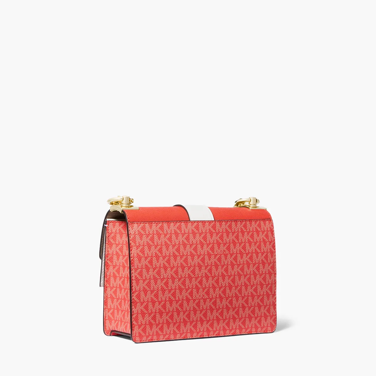 Greenwich Small Color-Block Logo And Saffiano Leather Crossbody Bag