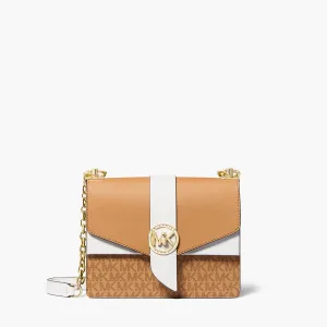 Greenwich Small Color-Block Logo And Saffiano Leather Crossbody Bag